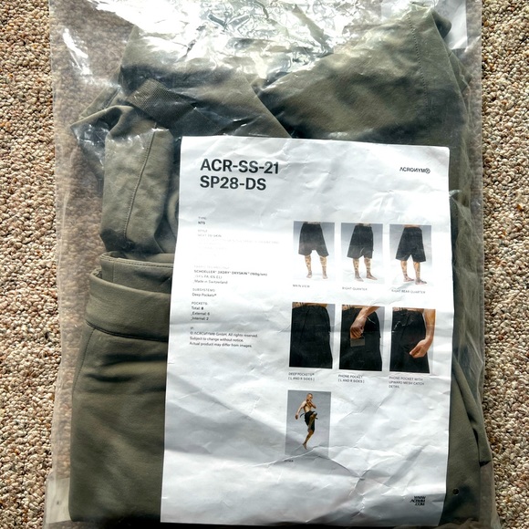 ACRONYM SP28-DS Alpha Green Shorts Size L - Picture 2 of 16